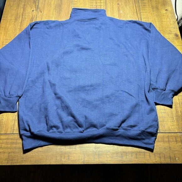 Vintage Y2k Express Athletique Embroidered Sweatshirt 1/4 zip Pullover Paris L - Picture 4 of 6